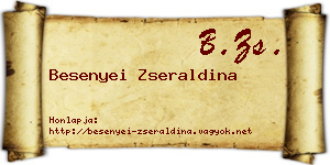 Besenyei Zseraldina névjegykártya